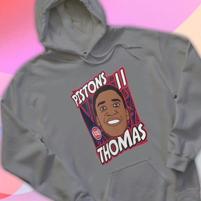 Official Isiah Thomas Detroit Pistons Mitchell & Ness Youth Hardwood Classics King of the Court Player Tee