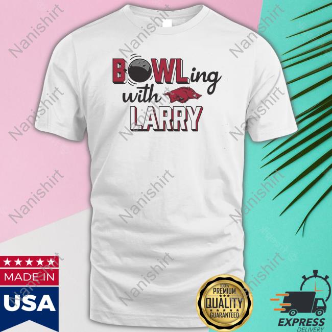 Official ARKANSAS RAZORBACKS BOWLING WITH LARRY Long Sleeve Tee