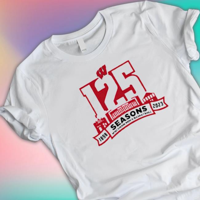 Wisconsin Badgers 125 Seasons 1898 2023 Logo Tee