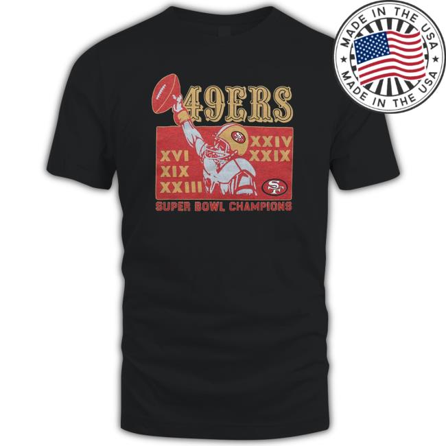 Official Homage 49ers 5 Time Super Bowl Champions Shirt