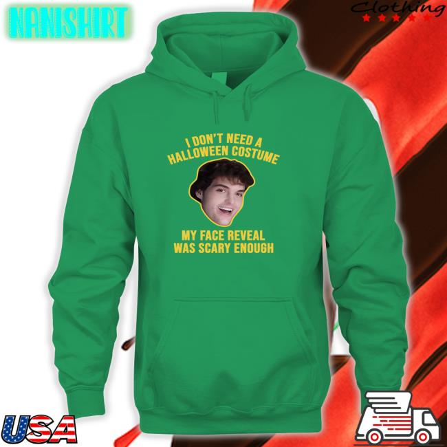 I Don't Need A Halloween Costume My Face Reveal Was Scary Enough Long Sleeved T Shirt Dream I Don't Need A Halloween Costume My Face Reveal Was Scary Enough Long Sleeve Dream