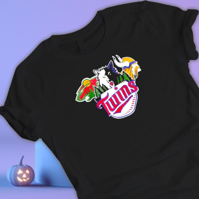Official Minnesota Vikings Timberwolves Twins Wild Tee Shirt