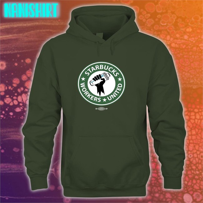 Starbucks Workers United Merch SBWU Starbucks Workers United Zip Up Hooded Billy Bragg Starbucks Workers United SBWU Shirt