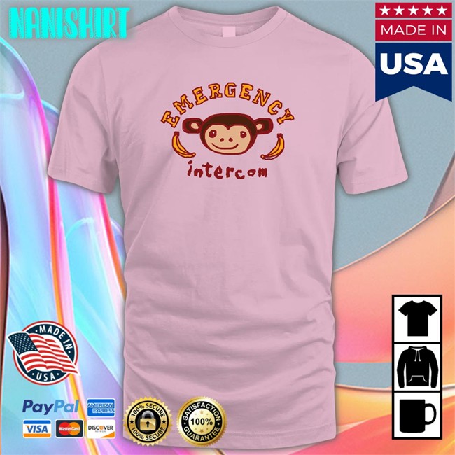 Monkey Emergency Intercom Edition Limited Hoodie Shirt Emergency Intercom Merch Monkey Emergency Intercom Tee White Emergency Intercom Merch