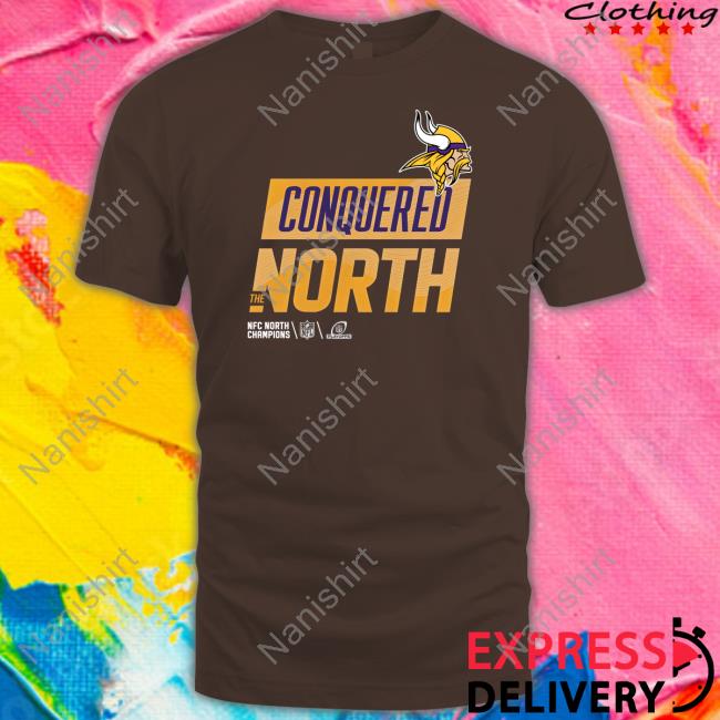 Minnesota Vikings Conquered The North Tee Shirt Nfc North Champs Official Minnesota Vikings Conquered The North shirt