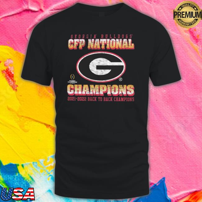 Georgia Bulldogs 2022 Cfp National Champions Back To Back Franklin 47 Long Sleeve Shirt
