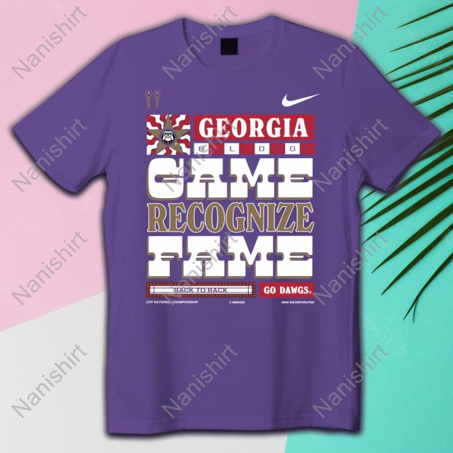 Official Georgia Bulldogs Game Recognize Fame Shirt 2023 National Champs