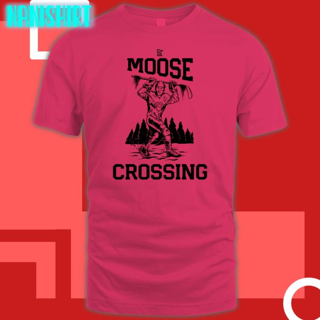 Hockey Lodge Merch Minnesota Wild SotaStick Moose Crossing Hooded Sweatshirt Moose Crossing Shirts