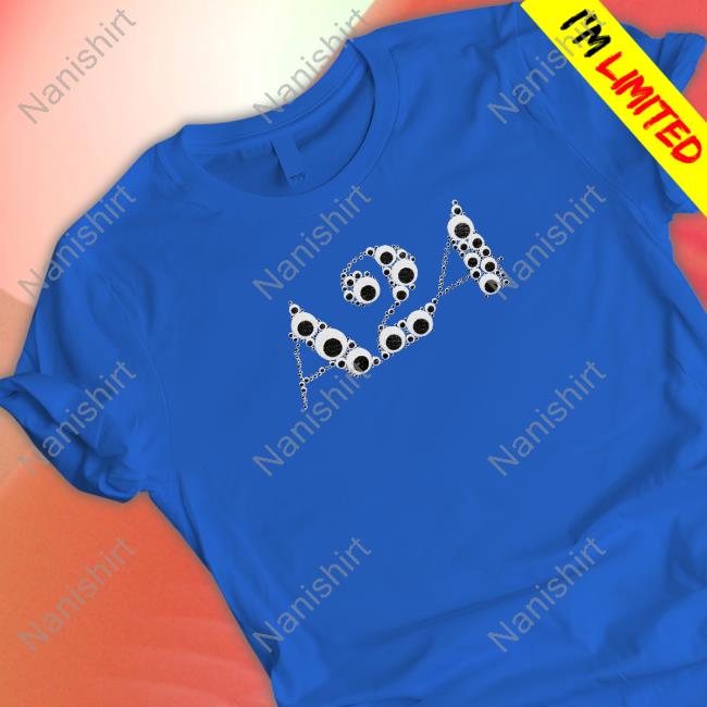 Everything Everywhere All At Once Merch Black Googly Eye Puff Logo Tee
