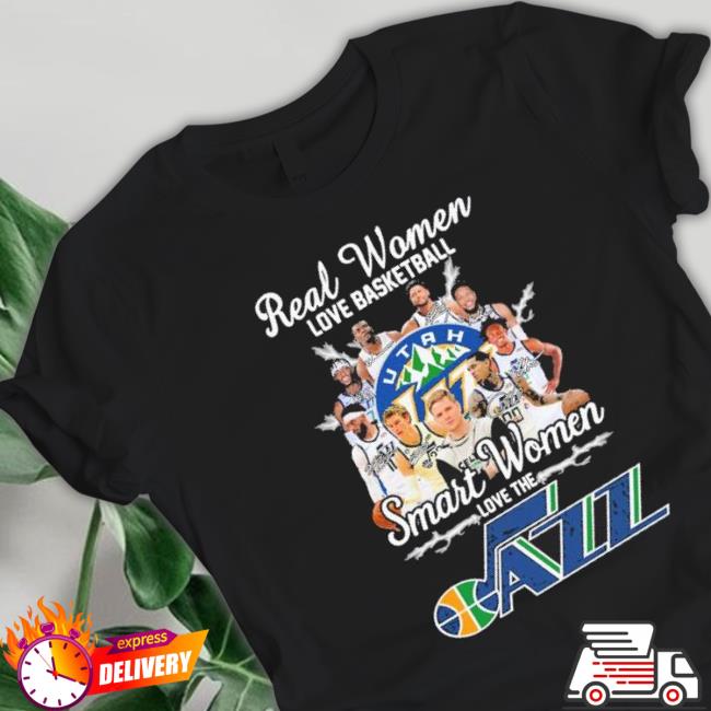 Funny Real Women Love Baseball Smart Women Love The Utah Jazz Signatures 2023 Shirts