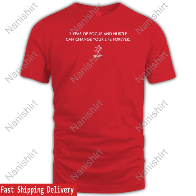 1 Year Of Focus And Hustle Can Change Your Life Forever T-Shirt