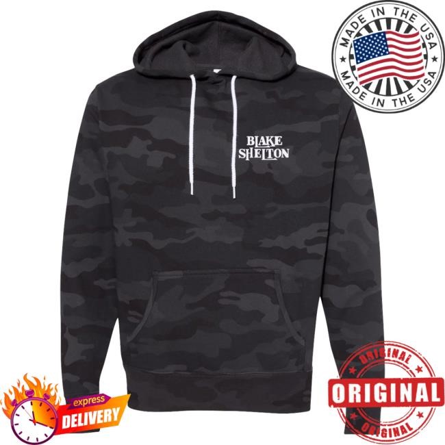 Official Blake Shelton Clothing Shop Store Blake Shelton Black Camo Pull Over Hoodie