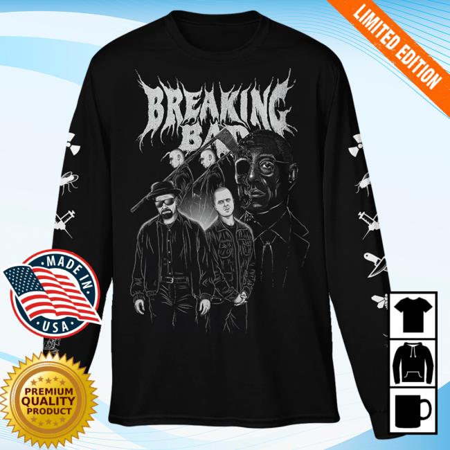 Official Breaking Bad Store Merch Breaking Bad Character Long Sleeve T-Shirts Black