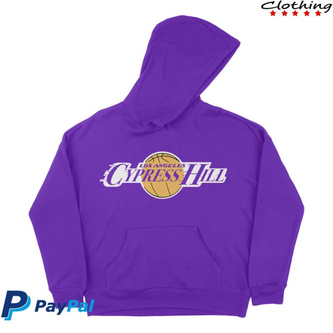 Official Cypress Hill Merch Cypress Hill Los Angeles Ch Laker Hoodie Purple CypressHill