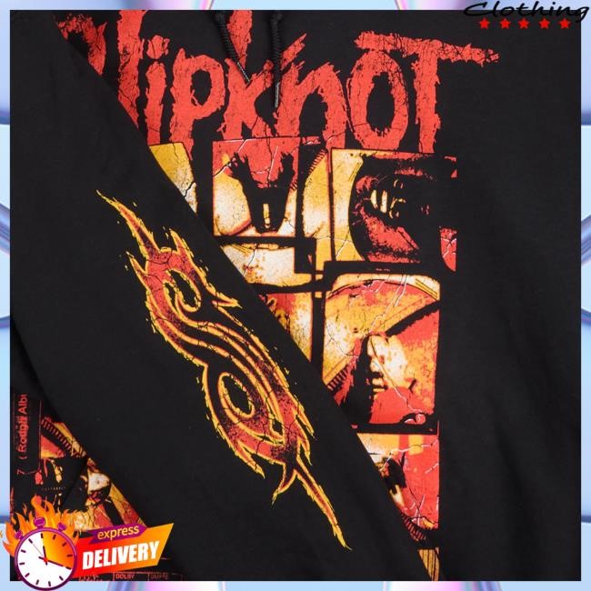 Slipknot 9 Square Hood (Black) Slipknot Merch Store Shop Official Slipknot 9 Square Hoody (Black) Slipknot Merch Store Shop Official