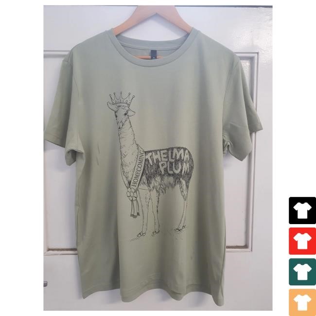 Thelma Plum Pistachio Homecoming Llama Shirt
