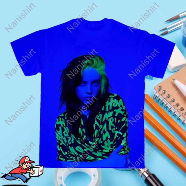 Official Billie Eilish Clothing Shop Store Blue Photo Hot Shirt Billieeilish Merch