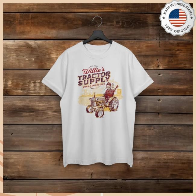 Official Willie Nelson Store Merch Shop Willie Nelson Willie's Tractor Supply Top Shirt Willienelson