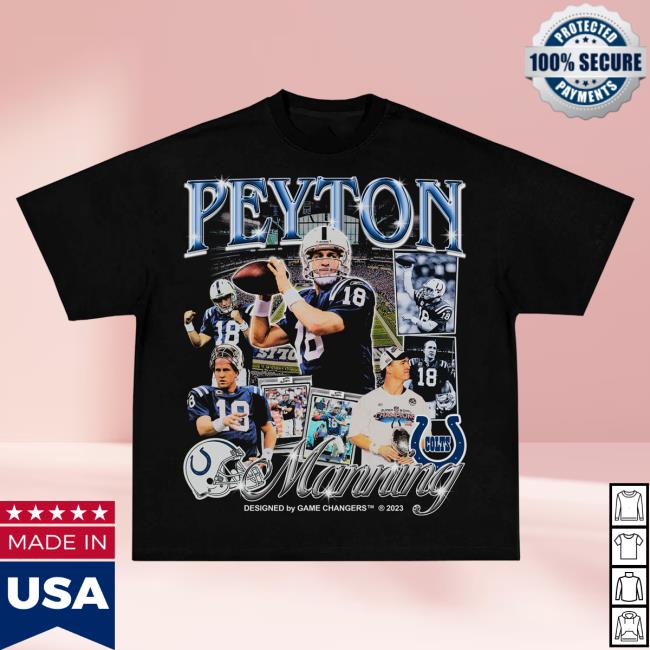 Official Game Changer Peyton Manning 2 - Colts Tee Shirt Black GameChanger