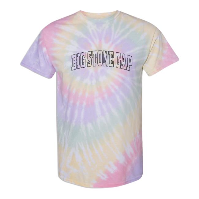 Official Hometown Apparel Clothing Merch Big Stone Gap Virginia Trendy Block Tie Dye Tees Hazy Rainbow