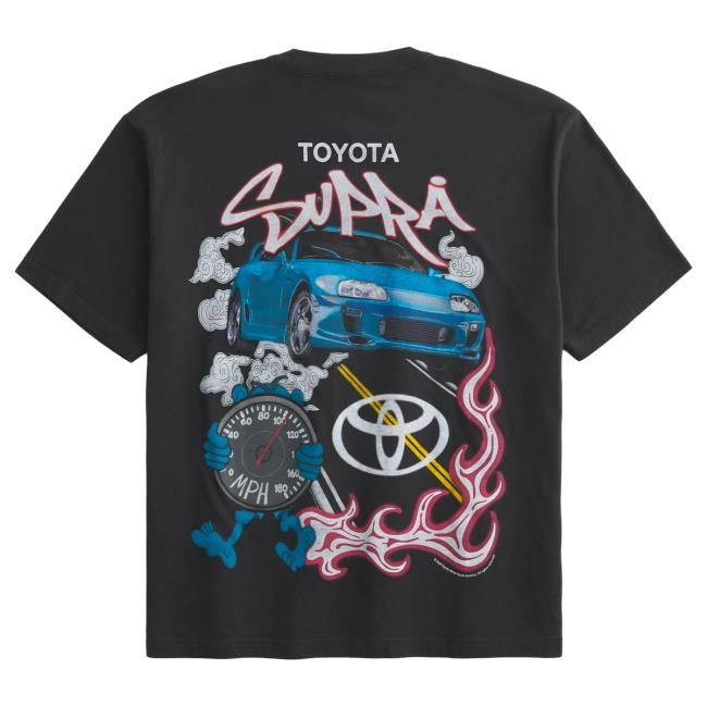 Official Hollister Merch Store Boxy Toyota Supra Graphic Top Shirt Hollister Co