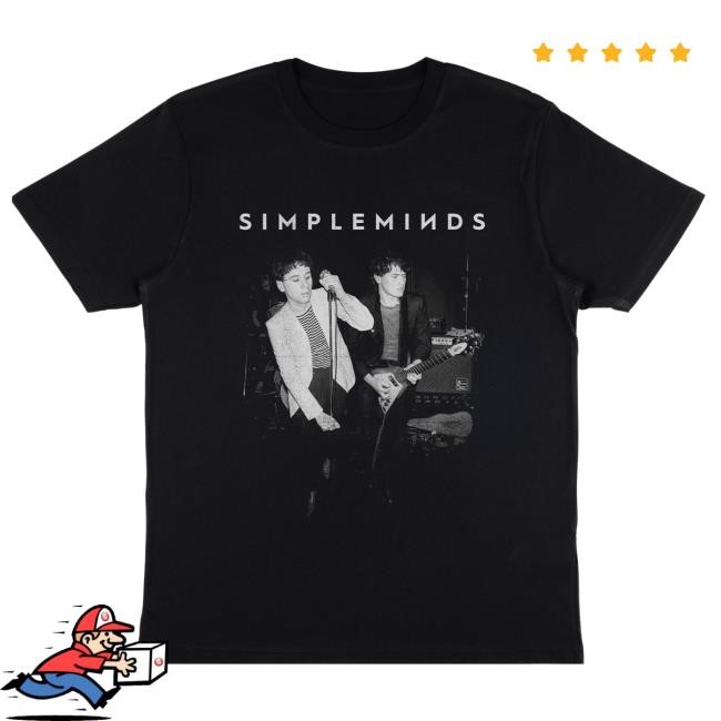 Simple Minds Official Merch Shop Photo Itinerary Black Top Shirt Simple Minds Store Clothing
