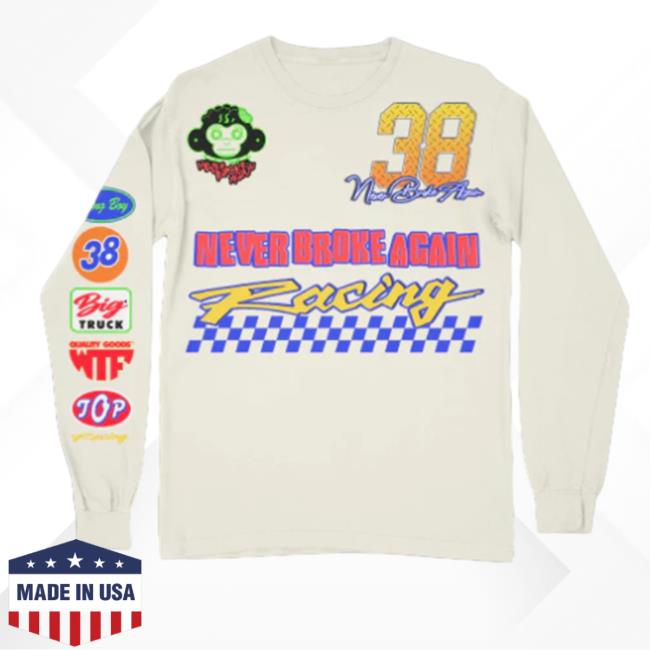 Official Never Broke Again Merch Never Broke Again Racing 38 Hoody