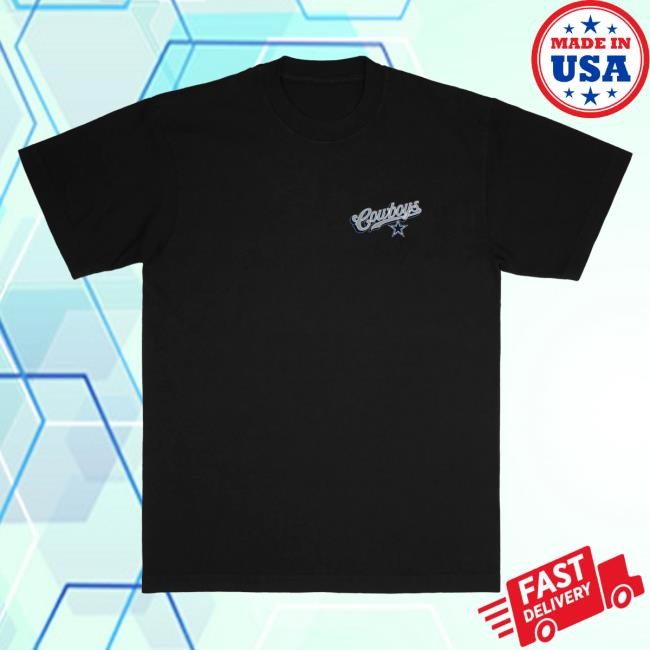 Official Born X Raised Apparel Born X Raised + Cowboys Pro Script Tees: Black NFL 2025 Kickoff