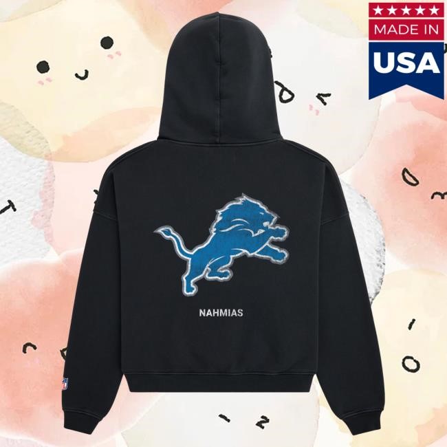 Official Detroit Lions Store Merch Unisex Miracle Academy Black Detroit Lions Pullover Hoodie by NFL