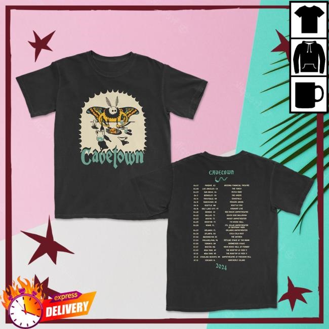 Official Cavetown Merch Moth Dinner Tour Popover Shirt Cave Town
