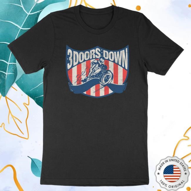 Official 3 Doors Down Merch Motorcycle T Shirt