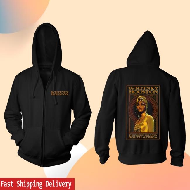Official Whitney Houston Clothing Whitney Houston South Africa Zip Attractive Hoodie