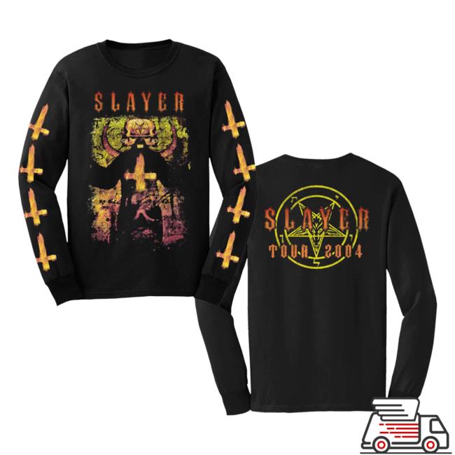 Slayer Clothing Store Shop Merch Double Priest Long Sleeve Shirt Tour
