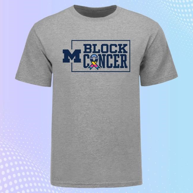 Michigan Wolverines Block Cancer Ribbon Tee The M Den Official Shop