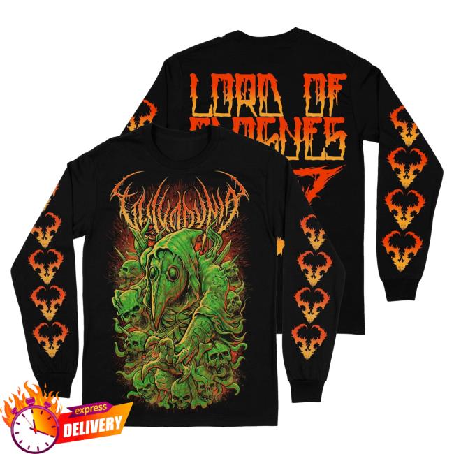 Official Vulvodynia Rising Merch Vulvodynia - Lord Of Plagues Long Sleeve T Shirt Risingmerch