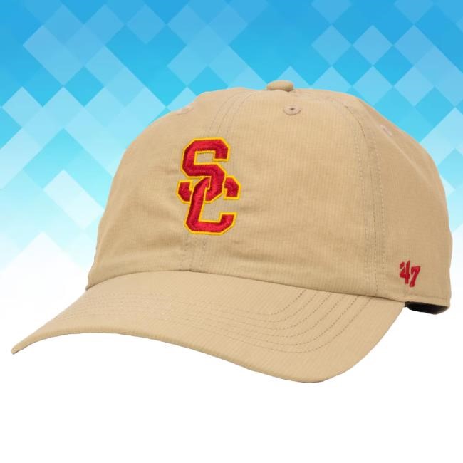 USC Trojans '47 Khaki SC Interlock Brrr Clean Up Hat USC Bookstores Officical
