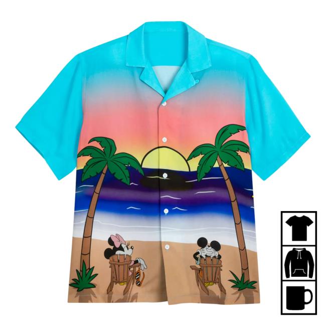 Official Shop Disney Merch Clothing Store Apparel MickeyMinnie Mouse Summer Hawaiian Shirts