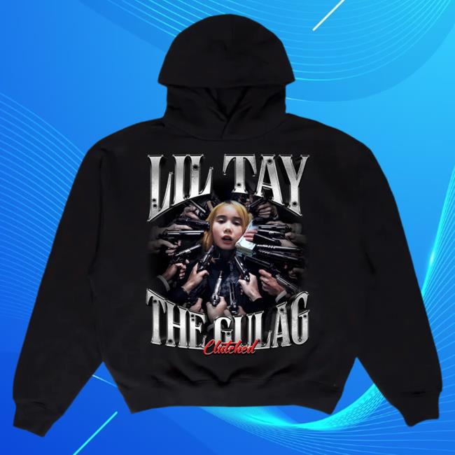 Official Lil Tay Clothing Store Shop Lil Tay Clutched The Gulag Hooded Sweatshirt LilTay Merch