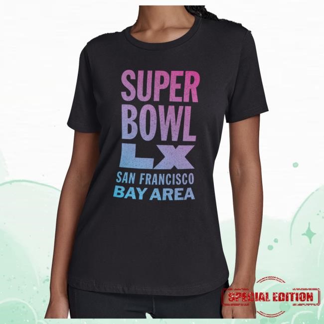 Official NFL Super Bowl LX Women Starter Letterbox T-Shirt
