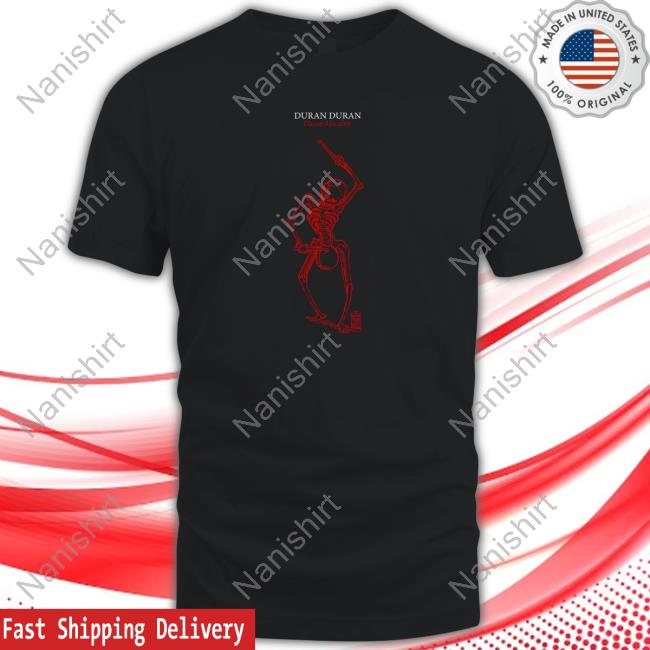 Official Duran Duran Merch Danse Macabre Dm Red Skeleton Shirt