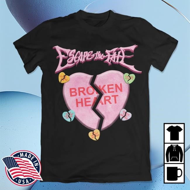 Escape The Fate Merch Shop ETF Broken Heart Limited Shirt