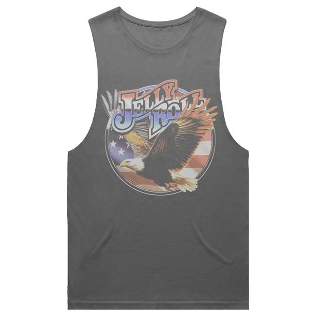 Official Jelly Roll Merch Store Jelly Roll 4Th Of July Eagle Tank Top Tee
