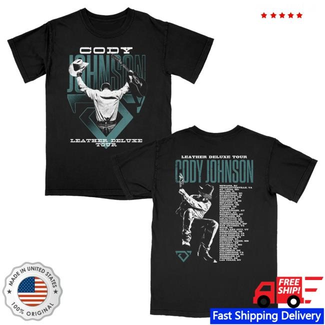 Official Official Cody Johnson Merch Store Cody Johnson Leather Deluxe Photo Tour Tshirt