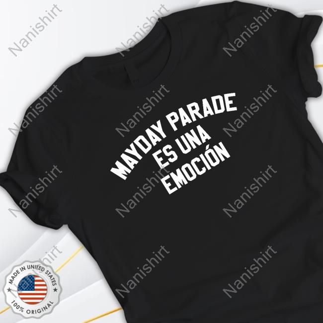 Official Mayday Parade Merch Es Una Emocion Black Top Shirt