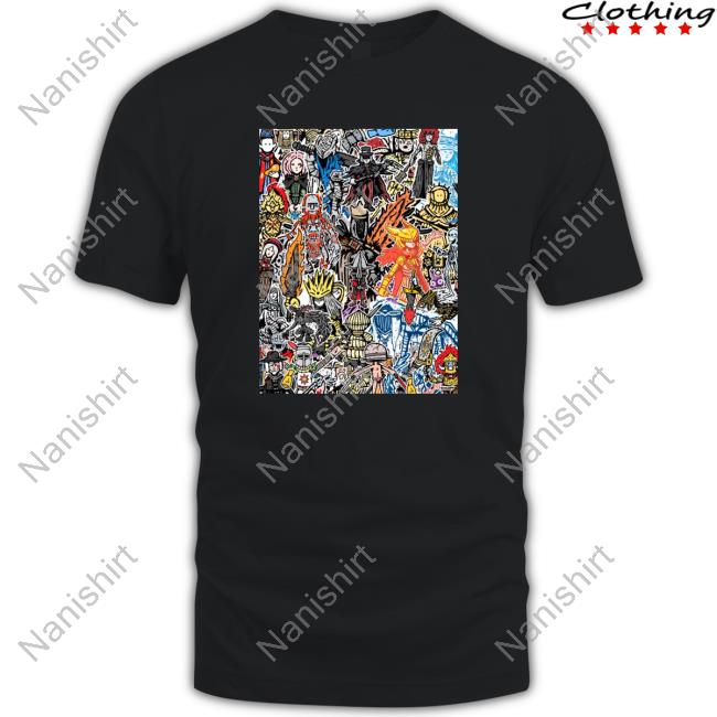 Official Soulsborne Doodle Collage Poster T Shirt