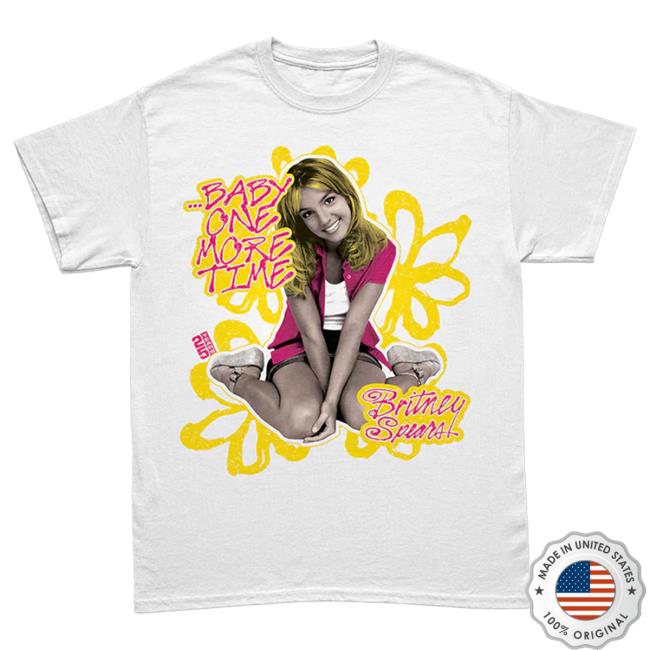 Official Britney Spears Merch Store Britney Spears ...Baby One More Time 25th Anniversary White Shirt 2024 Britney Spears Apparel Clothing Shop BritneySpears