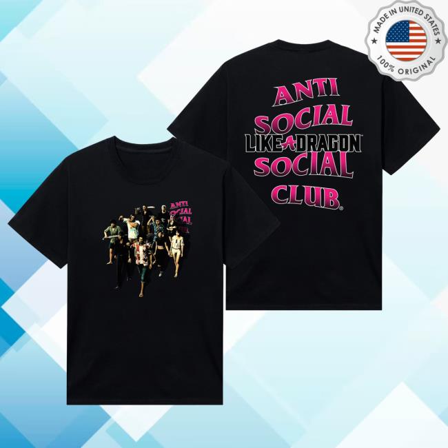 Official Anti Social Socia Lclub Shop Merch ASSC x Like A Dragon Yakuza Long Sleeve Tee - Black