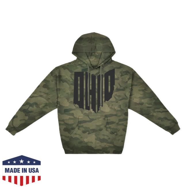 Official Ohio Apparel Clothing Merch Ohio Crewneck Sweatshirt Forest Camo Ohioclothing