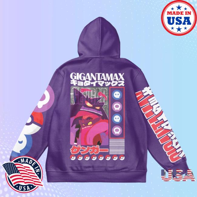 Official Anime Ape Clothing Gigantamax Gengar Pokemon Streetwear AOP New Shirt 3D All Over Print Animeape