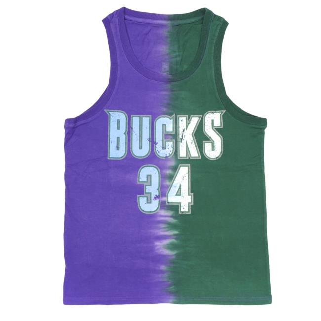 Official Moda3 Mitchell And Ness Bucks Ray Allen Name And Number Tie Dye Tank Top Shirt 2023